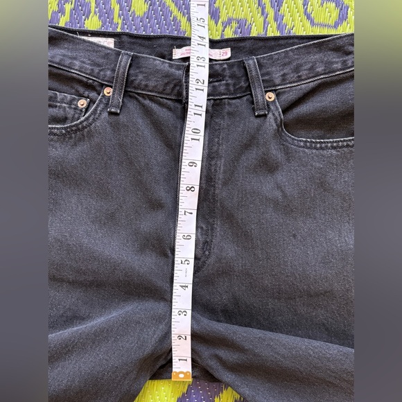 Levi's Ribcage Wide Leg Jeans Black Size 29 High-Rise 90s-inspired Casual - Picture 11 of 12